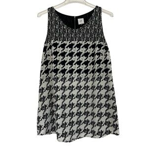 CAbi Houndstooth Patterned Top